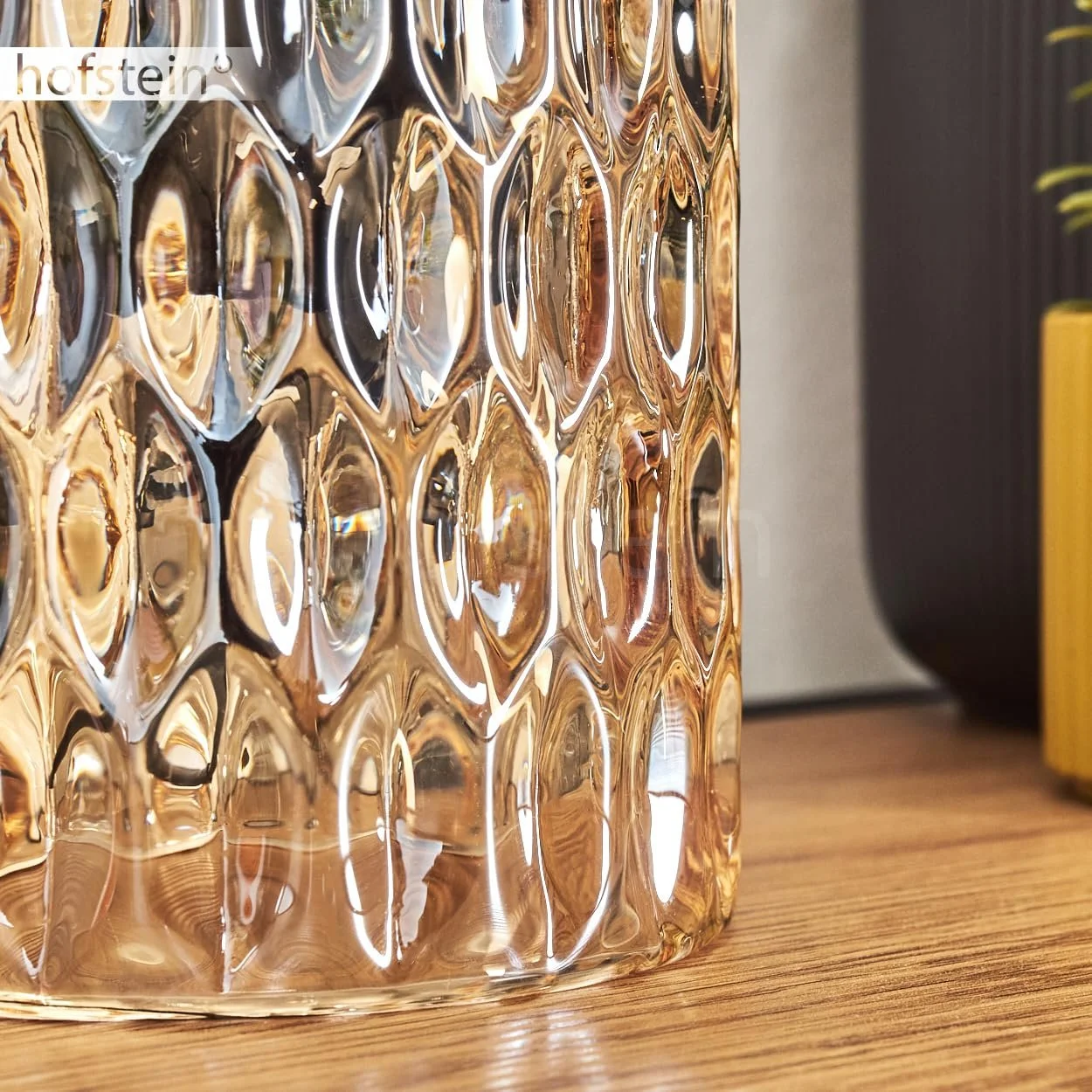 Настільна лампа Sonhim Скло / Метал Скляний плафон 11 см 1 x E27 Янтарний / Чорний, фото №7