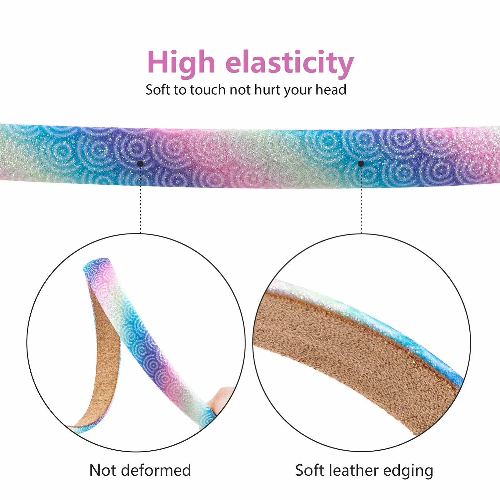 Обруч Rainbow Серія Heart З блискітками для дівчаток, фото №4