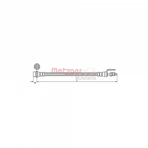 Тормозной шланг METZGER 4111334 для FORD, передний мост слева, передний мост справа - Фото 1