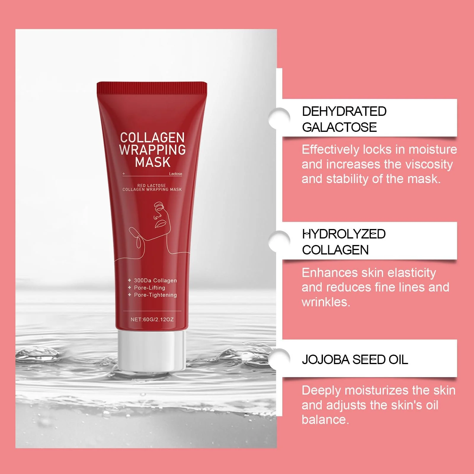 Маска-плівка для обличчя Колаген, Нічна, фото №3