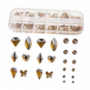 Стразы для ногтей Mikinona 12 Маникюр со стразами специальной формы, Стразы для ногтей с плоской задней частью, Украшение для ногтей, Желейные стразы, AB Плоские задние камни для ногтей, Стекло для маникюра - Фото 1