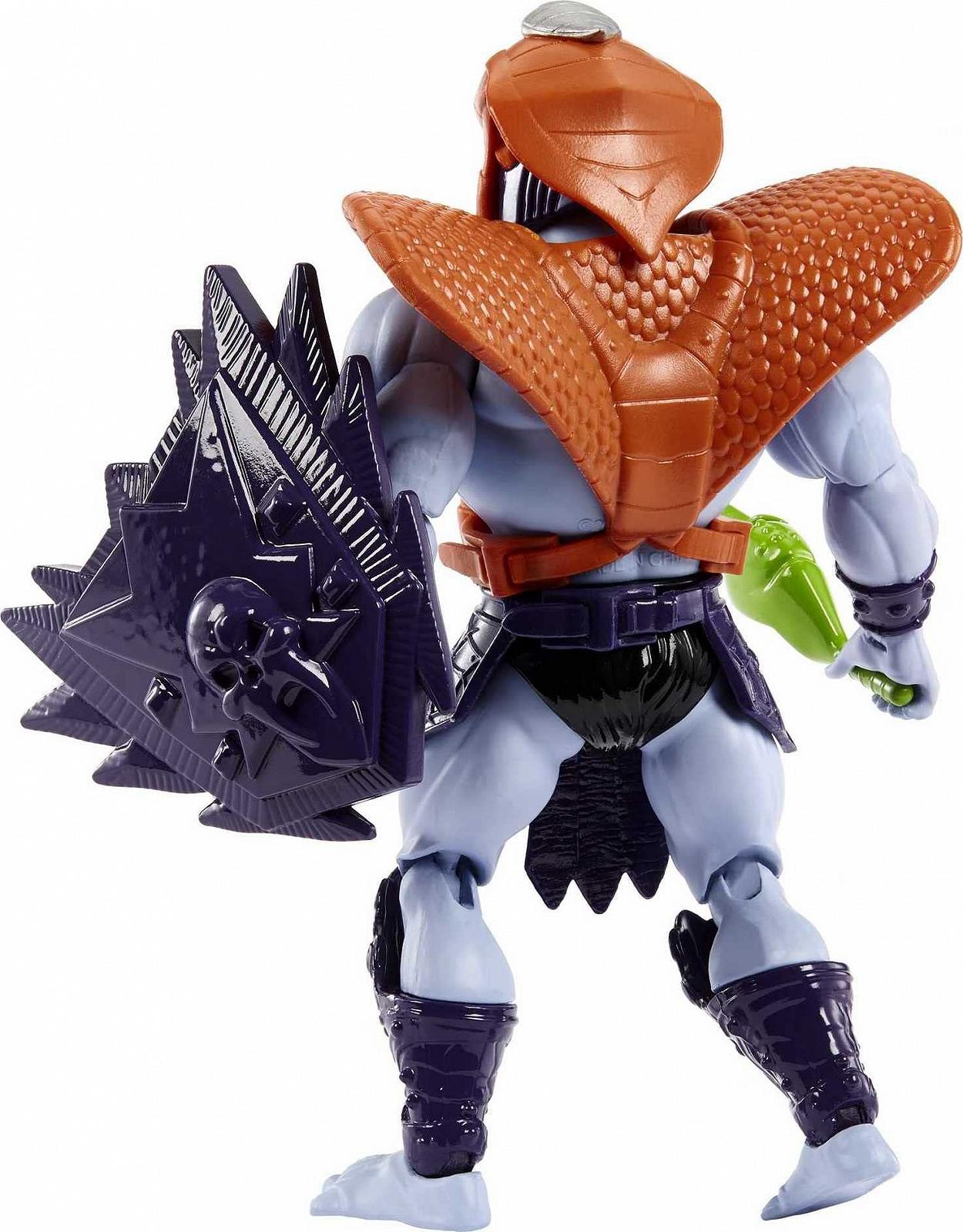 Фигурка Masters of the Universe Skeletor в Змеиной Броне, 16 подвижных суставов, ретро-упаковка, мини-комикс, фото №5