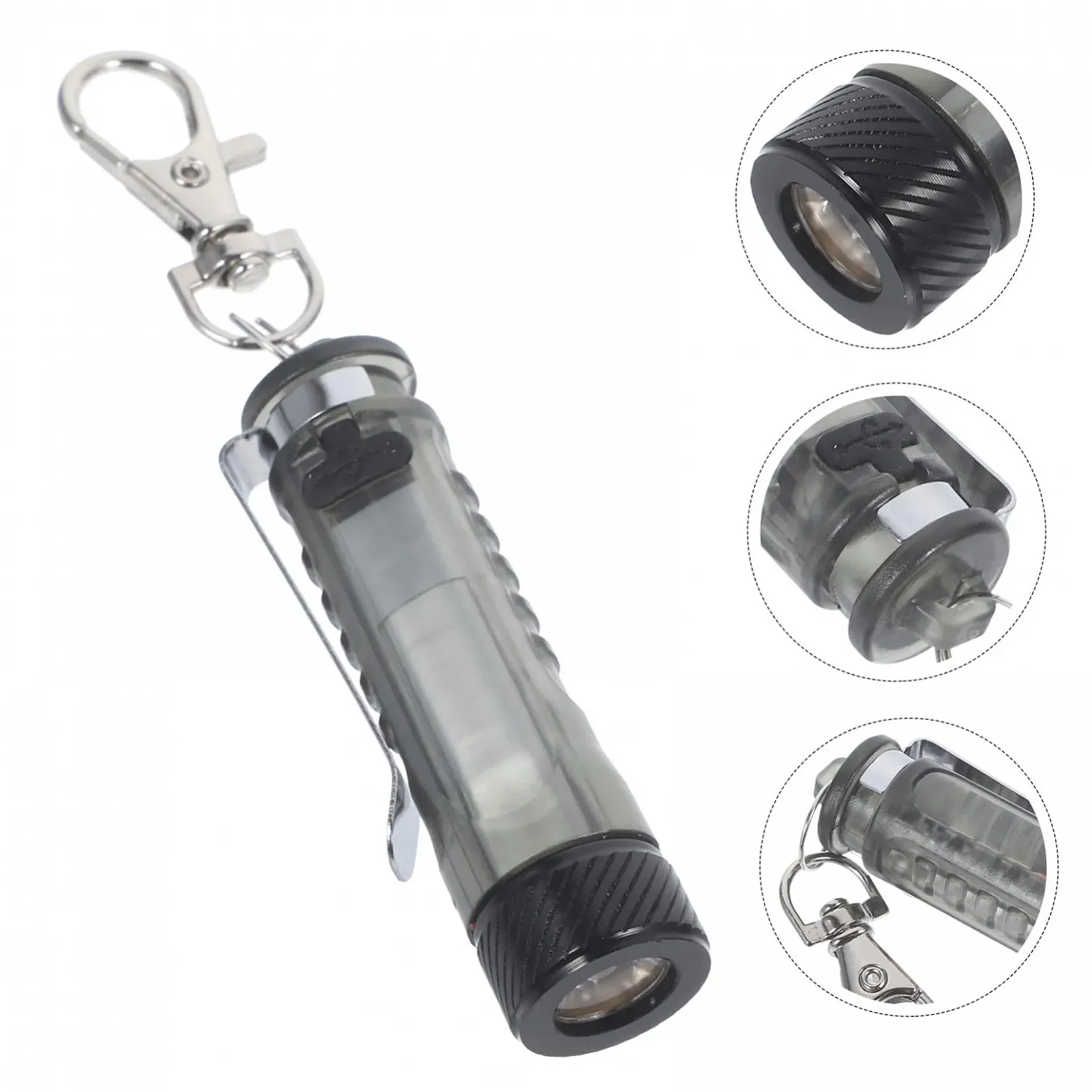 Міні Ліхтарик Брелок з нержавіючої сталі та ПК, фото №3 Міні Ліхтарик Брелок з нержавіючої сталі та ПК, фото №3