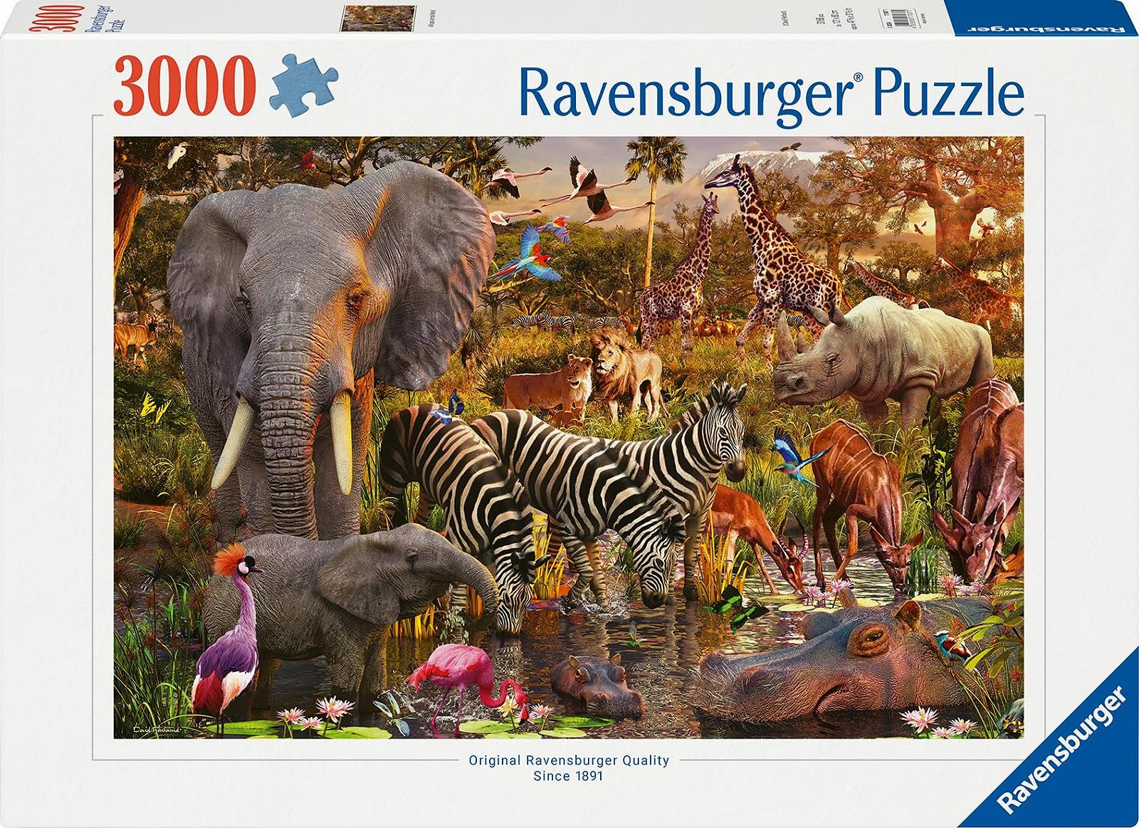 Пазл Ravensburger African Animals 3000 элементов, фото №2 Пазл Ravensburger African Animals 3000 элементов, фото №2