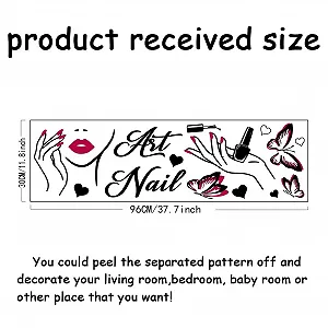 Наклейка на стіну SUPERDANT Nail Art 30 x 96 см synthetic.ua - Фото 1