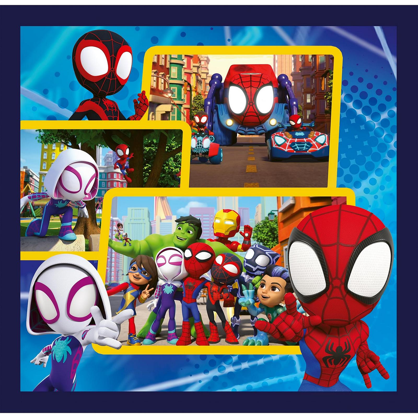 Пазл Trefl Marvel Spidey and his Amazing Friends Spiders and Dinosaurs 3-в-1 20-50 елементів, фото №6