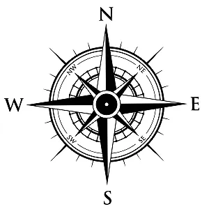 Наклейка Kompass 60 x 60 см Black synthetic.ua - Фото 1