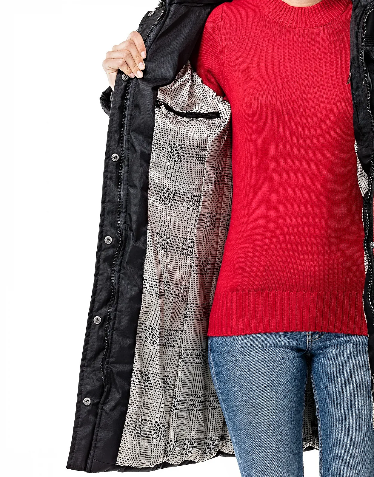 Жіноча зимова куртка Vincenzo Boretti Парка Утеплена Довжиною до колін, фото №5