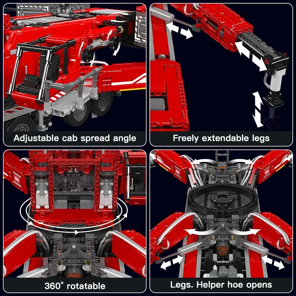 Конструктор Кран-вездеход Mould King Technik LTM 11200, 8506 деталей, фото №7