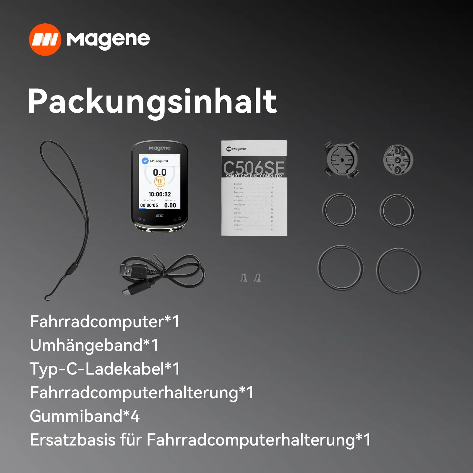 Велокомпьютер Magene C506SE GPS беспроводной 2.4 дюйма цветной экран WiFi Bluetooth, фото №3