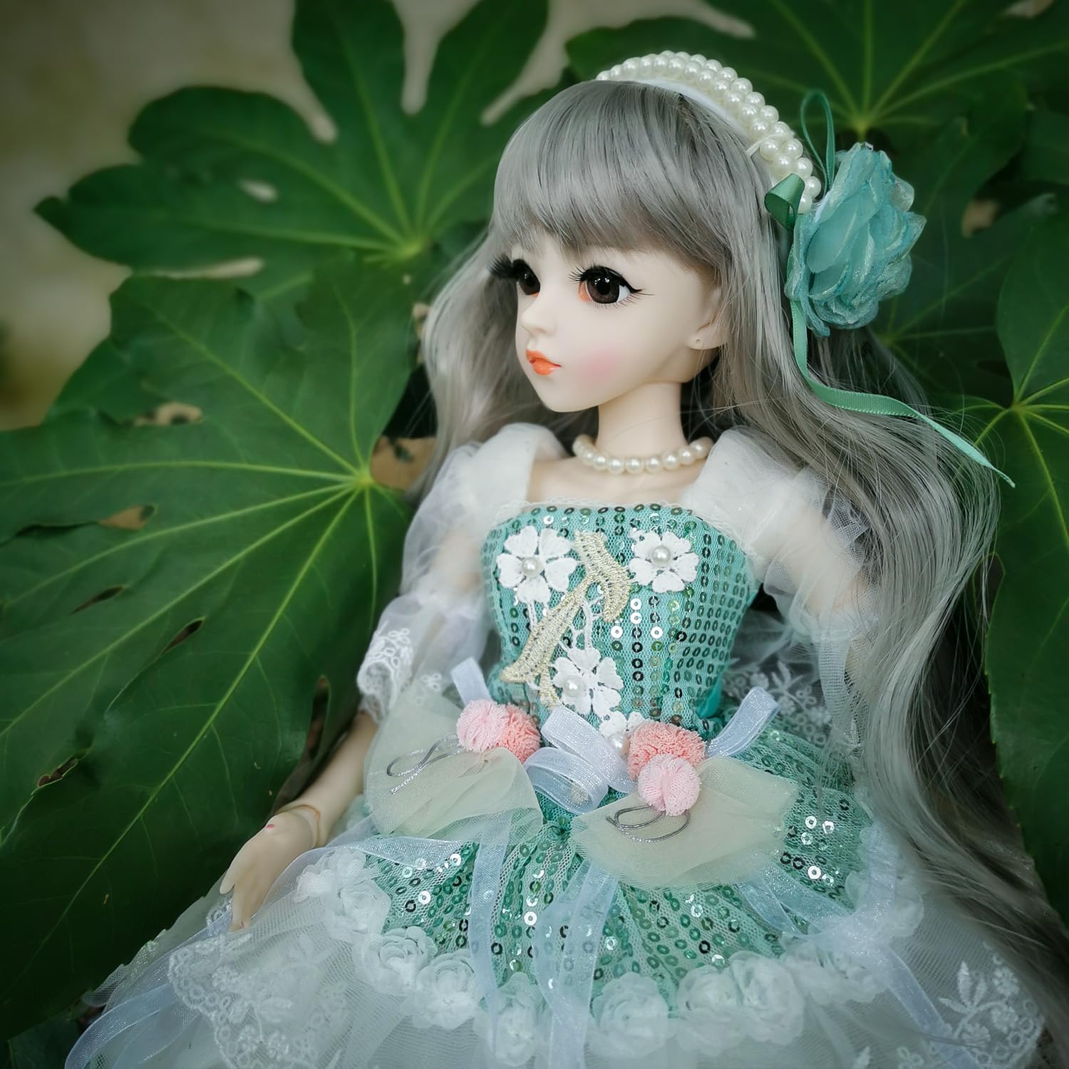 Лялька EVA BJD 1/3 BJD Doll Ball Mechanical Articulated 61 см Принцеса SD з макіяжем + Повний набір аксесуарів (Sylph), фото №5