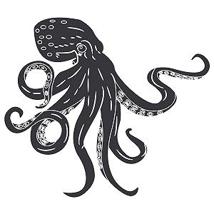 Наклейка на стіну GRAZDesign Octopus 46 x 40 см Dark Grey synthetic.ua - Фото 1