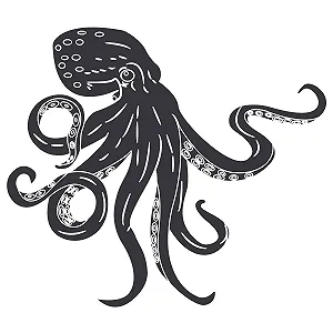 Наклейка на стіну GRAZDesign Octopus 46 x 40 см Dark Grey synthetic.ua - Фото 1