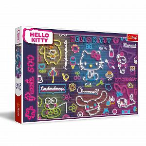 Купити Пазл Trefl Neon Hello Kitty 500 елементів DIY - Фото 1 Пазл Trefl Neon Hello Kitty 500 елементів DIY - Фото 1