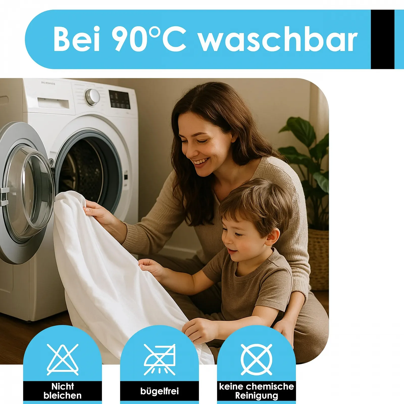 Наматрасник Strauss Home Водонепроницаемая 140 x 200 см Белый, фото №5 Наматрасник Strauss Home Водонепроницаемая 140 x 200 см Белый, фото №5