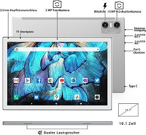 Планшет 10.1" KADYBE D105 (4+4)/64 Гб Android 14 6000 mAh Срібний synthetic.ua - Фото 1
