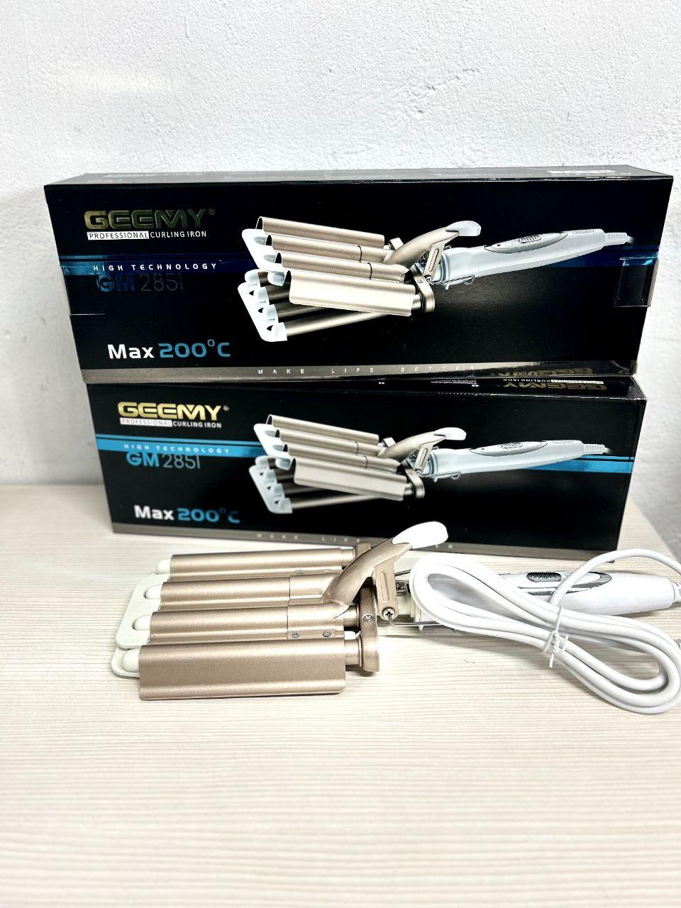 Плойка для завивки волос пять волн Gemei GM2851 тройная mm 5, фото №6 Плойка для завивки волос пять волн Gemei GM2851 тройная mm 5, фото №6