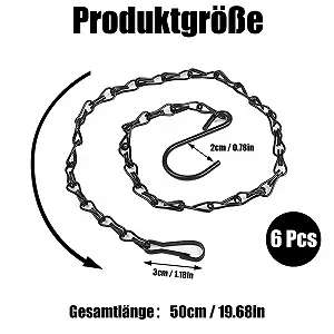 Ланцюги для підвісних кошиків Металеві 50 см Набір із 6 шт. synthetic.ua - Фото 1