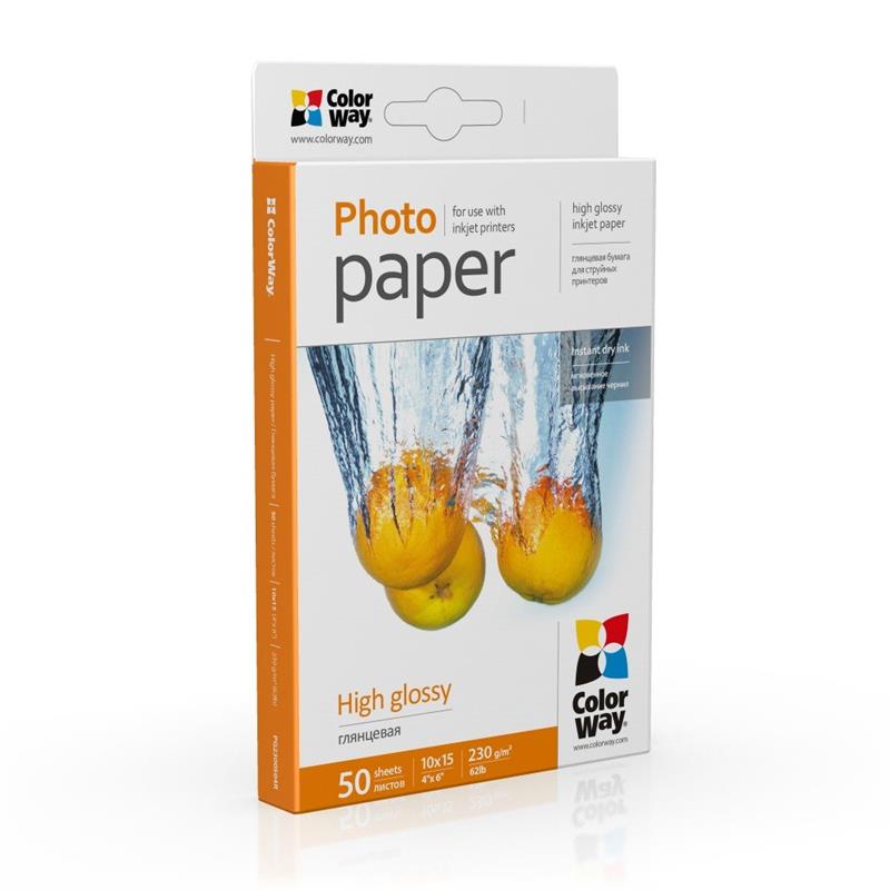 Фотобумага CW глянцевая 230г/м2 10х15см 50л PG2300504R, фото №1