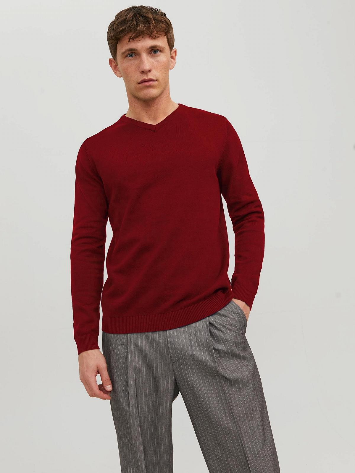 Джемпер з V-подібним вирізом JACK & JONES для чоловіків, фото №2
