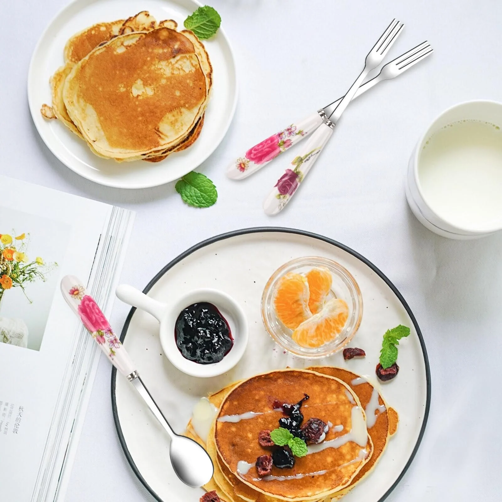 Набір виделок і ложок Квітковий візерунок, фото №5