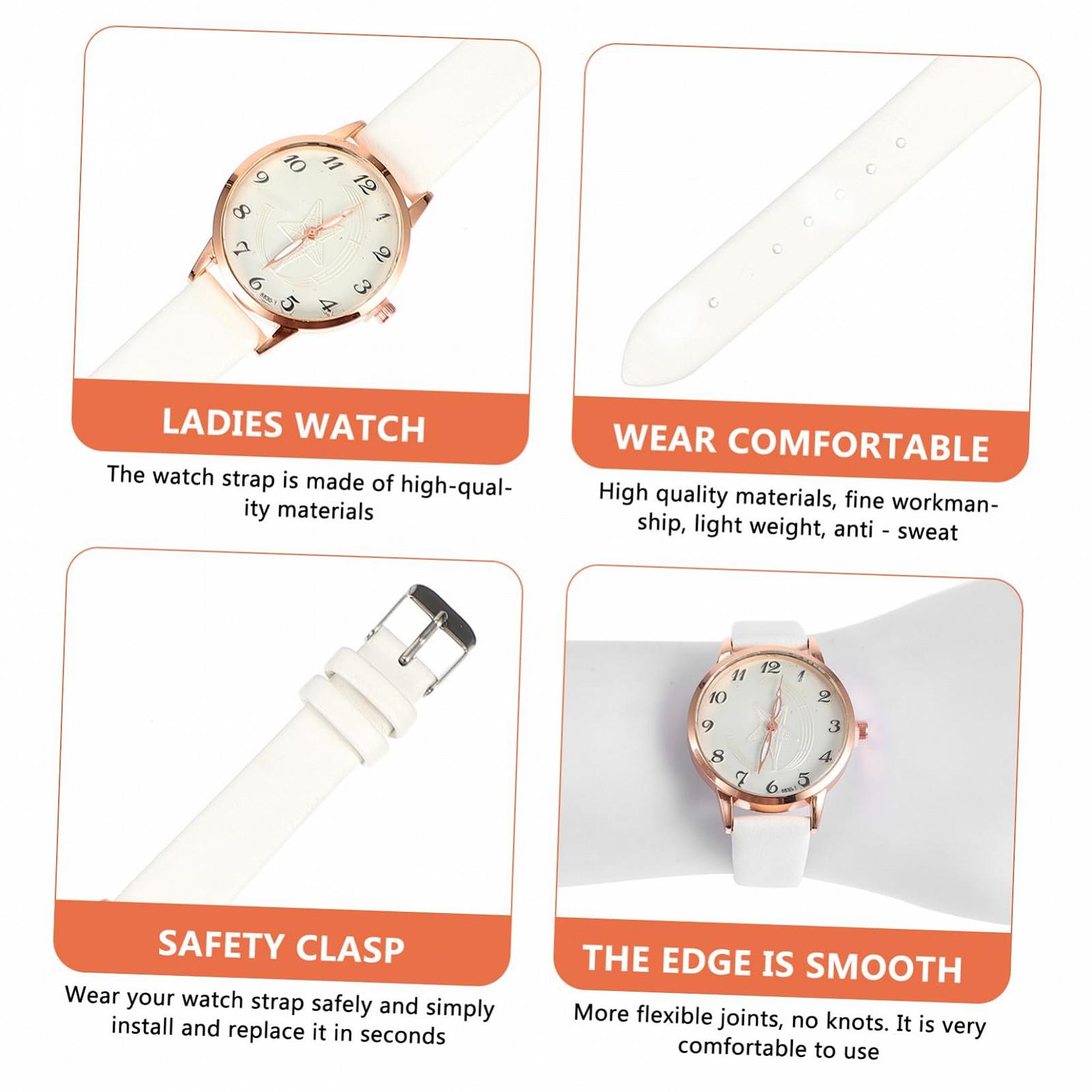 Часы женские OATIPHO Золотой Золотые Часы для девочек Тонкий Ремешок Цифровой Золотой Автоматический Браслет Женский Белая Pu-Кожа, фото №3 Часы женские OATIPHO Золотой Золотые Часы для девочек Тонкий Ремешок Цифровой Золотой Автоматический Браслет Женский Белая Pu-Кожа, фото №3