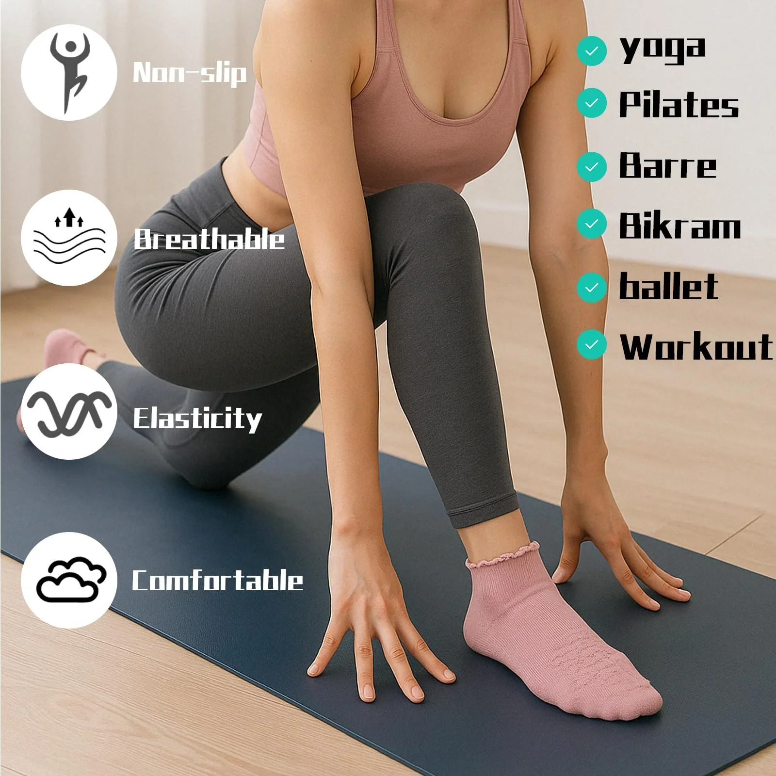 Шкарпетки жіночі протиковзкі 5 пар, фото №4