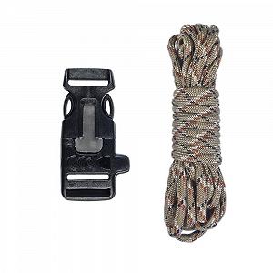 Браслет для выживания (сделай сам) Paracord, с огнивом/свистком, пустынный камуфляж, 20 дюймов - Фото 1