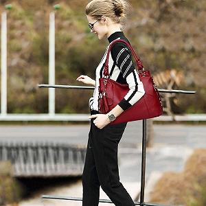 Сумка женская Nicole & Doris, большая, из мягкой кожи, сумка-шоппер, новая дизайнерская, с кисточкой synthetic.ua - Фото 1