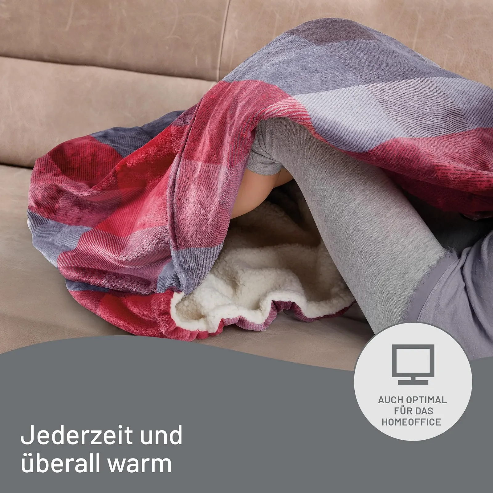 Электрическое одеяло Imetec Adapto Velvet Tartan 150 x 110 см, фото №7