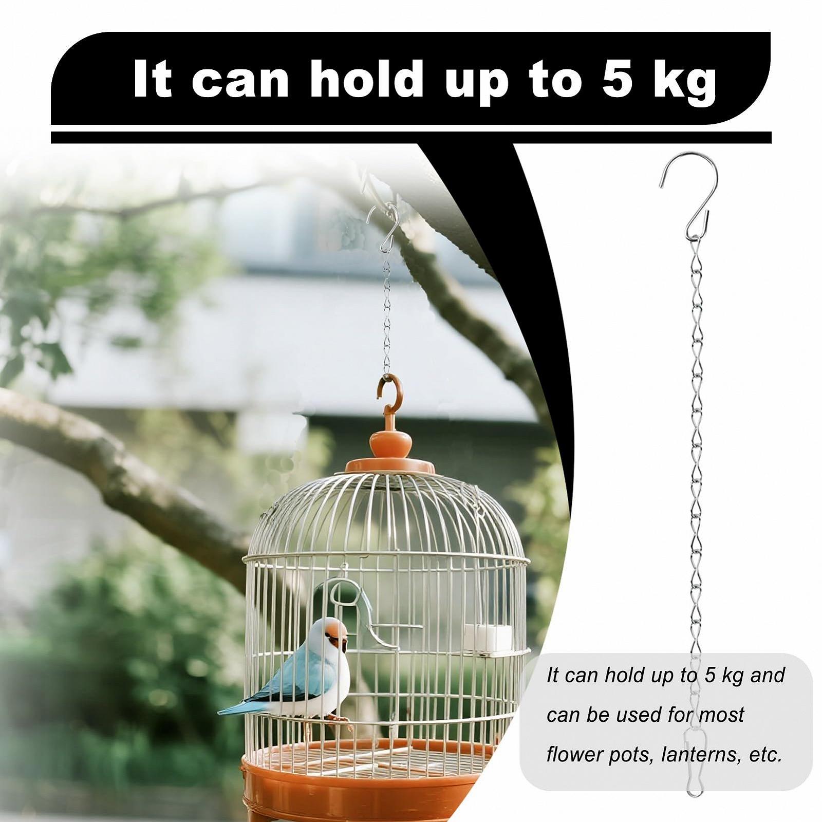 Металлическая цепь для подвешивания 25 см с S-образным крючком и клипсой, фото №5