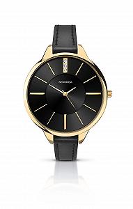 Годинник жіночий Sekonda Ada 39 мм кварцовий з трьома стрілками та циферблатом Sunray, аналоговий дисплей, шкіряний ремінець - Фото 1