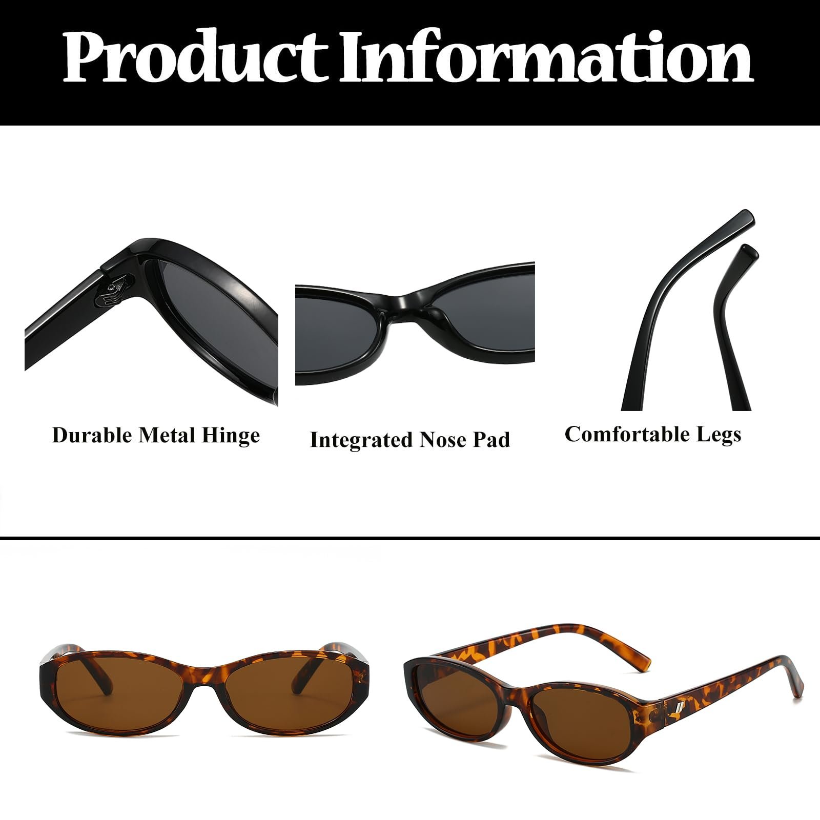 Вінтажні овальні сонцезахисні окуляри LJCZKA для чоловіків і жінок, 90-х років, ретро, фото №5