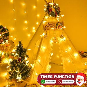 Гирлянда Gcstnn Звезда 6 м 40 LED Теплый Белый synthetic.ua - Фото 1