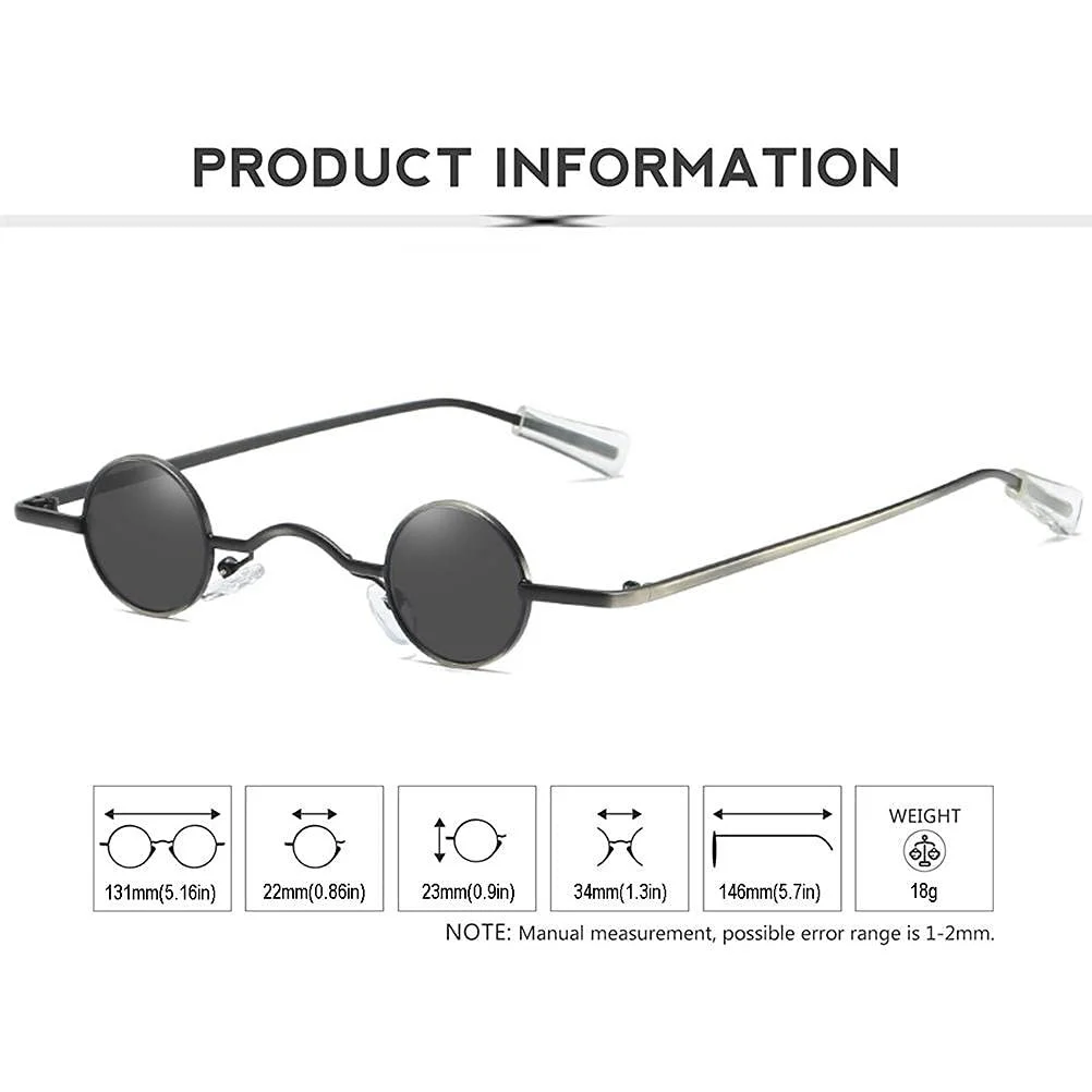 Сонцезахисні окуляри Retro Vintage Comtervi Круглі Класичні Unisex Punk Retro Маленькі, фото №2 Сонцезахисні окуляри Retro Vintage Comtervi Круглі Класичні Unisex Punk Retro Маленькі, фото №2