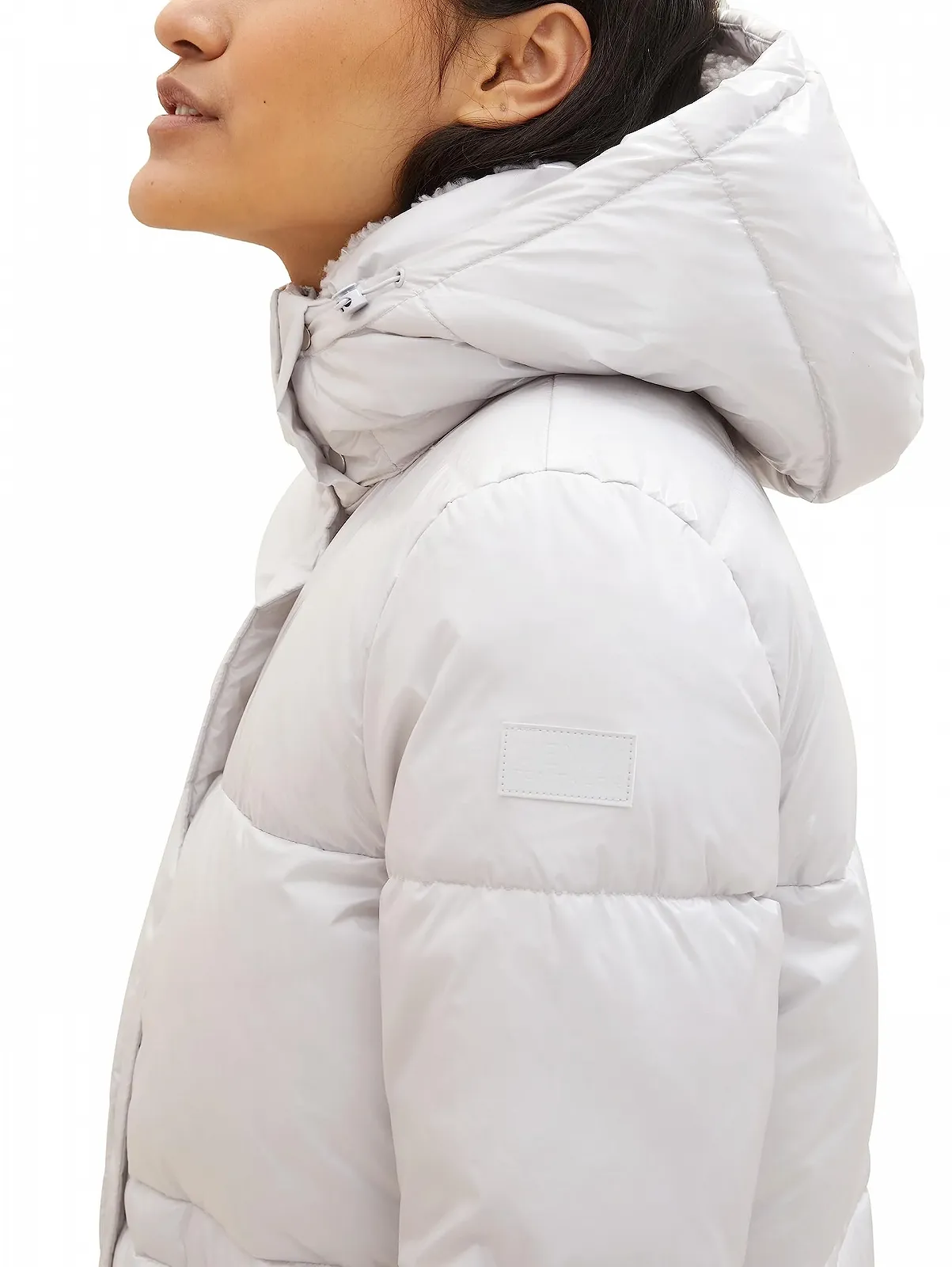 Куртка TOM TAILOR Denim стеганая блестящая со съёмным капюшоном, женская, фото №6 Куртка TOM TAILOR Denim стеганая блестящая со съёмным капюшоном, женская, фото №6