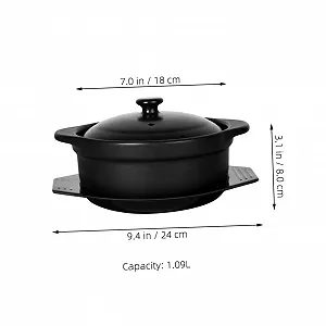 Кастрюля-жаровня VICASKY керамическая с крышкой и двойными ручками термостойкая synthetic.ua - Фото 1