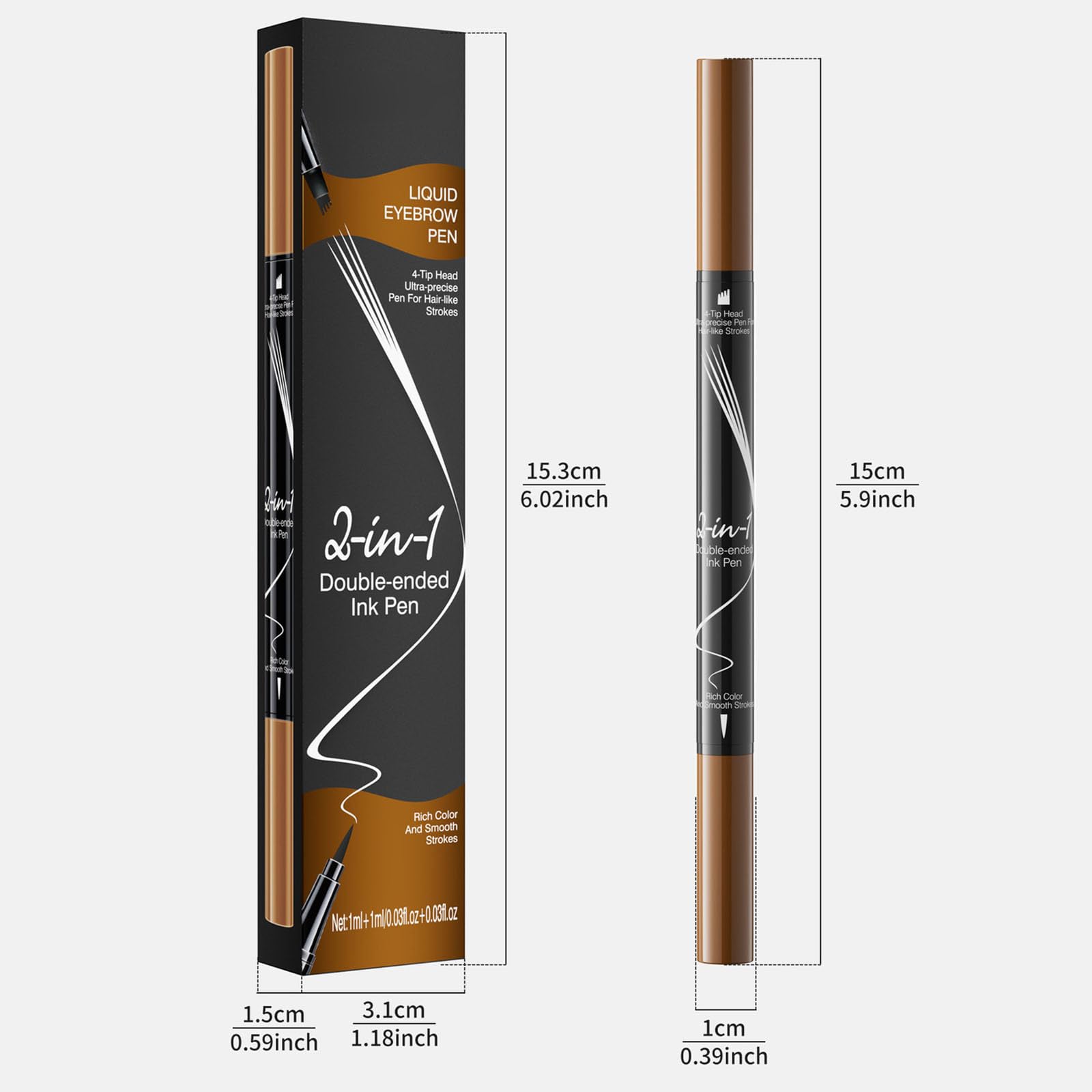 Олівець для брів 3D водостійкий Microblading 4 Гілки Розмір: один, фото №7