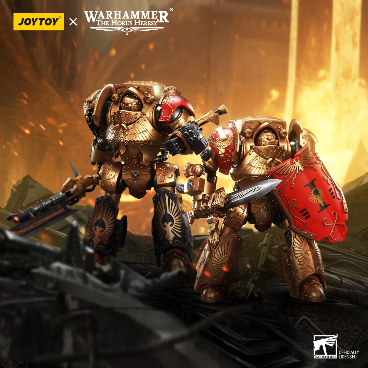 Фигурка JOYTOY Warhammer The Horus Heresy Legio Custodes Contemptor-Galatus Dreadnought 1/18 JT00805, фото №9