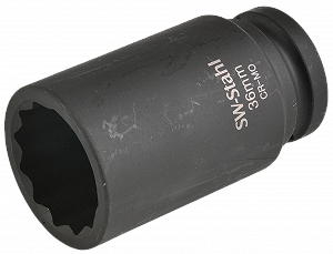 Торцева головка ударна SW-STAHL 10186L-36 3/4" 12-гранна 36 мм глибока - Фото 1