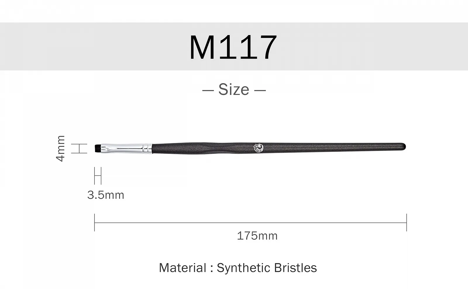 Пензель ENERGY Flat Precision Eyeliner M117, фото №2 Пензель ENERGY Flat Precision Eyeliner M117, фото №2