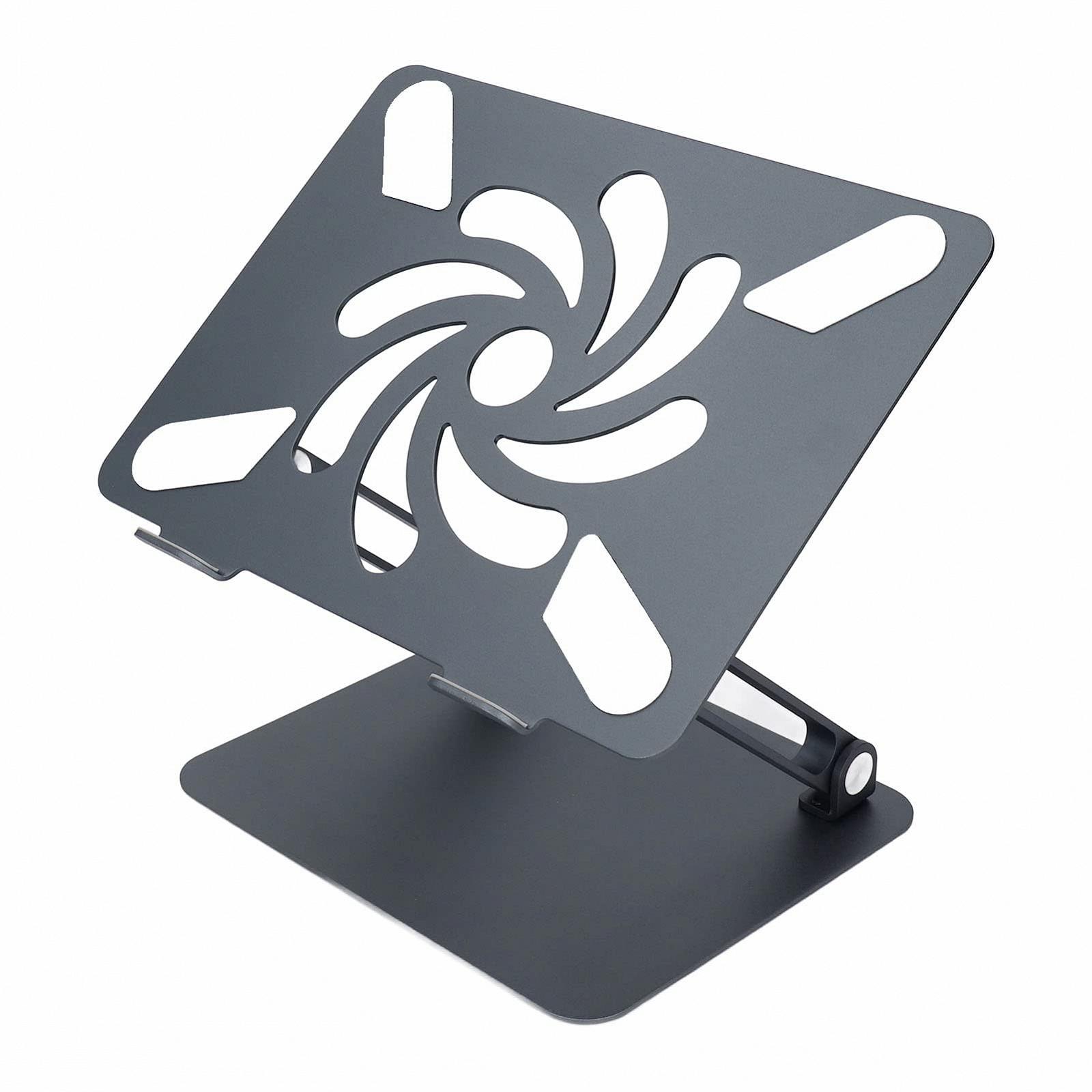 Підставка для ноутбука, алюмінієвий сплав, регульована по висоті, складна, від 15,9 до 17 дюймів, ергономічна, фото №9