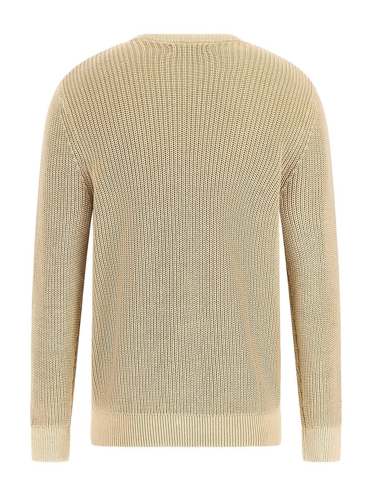 Мужской джемпер Guess - Delmar CN LS Washed Ribbed SWT (M4YR11 Z3421) Бежевый - L, фото №4