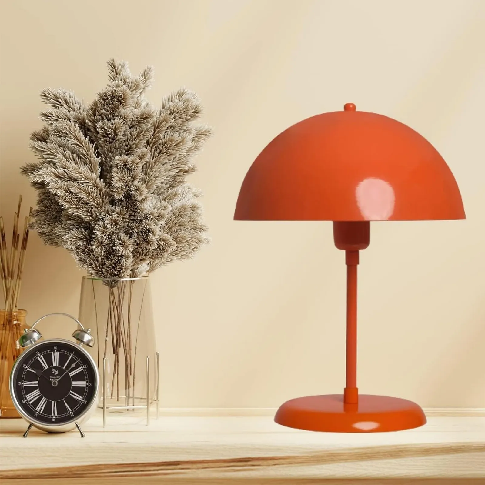 Настільна лампа bamyum Lipeo Mushroom Lamp металева ретро Ø26 см E27 Помаранчева, фото №1