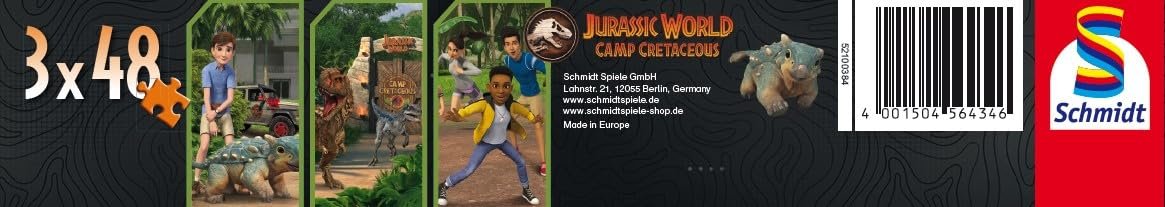 Детский пазл Schmidt Spiele Jurassic World Adventures on Isla Nublar 3 x 48 элементов (56434), фото №2