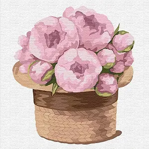 KHO2350 Набір картини для малювання за номерами Чарівний букет піонів Без коробки - Фото 1