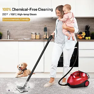 Пароочисник RELAX4LIFE 2000 W 4 Bar 1.5 L 45 хв 108 °C LED 19 аксесуарів synthetic.ua - Фото 1