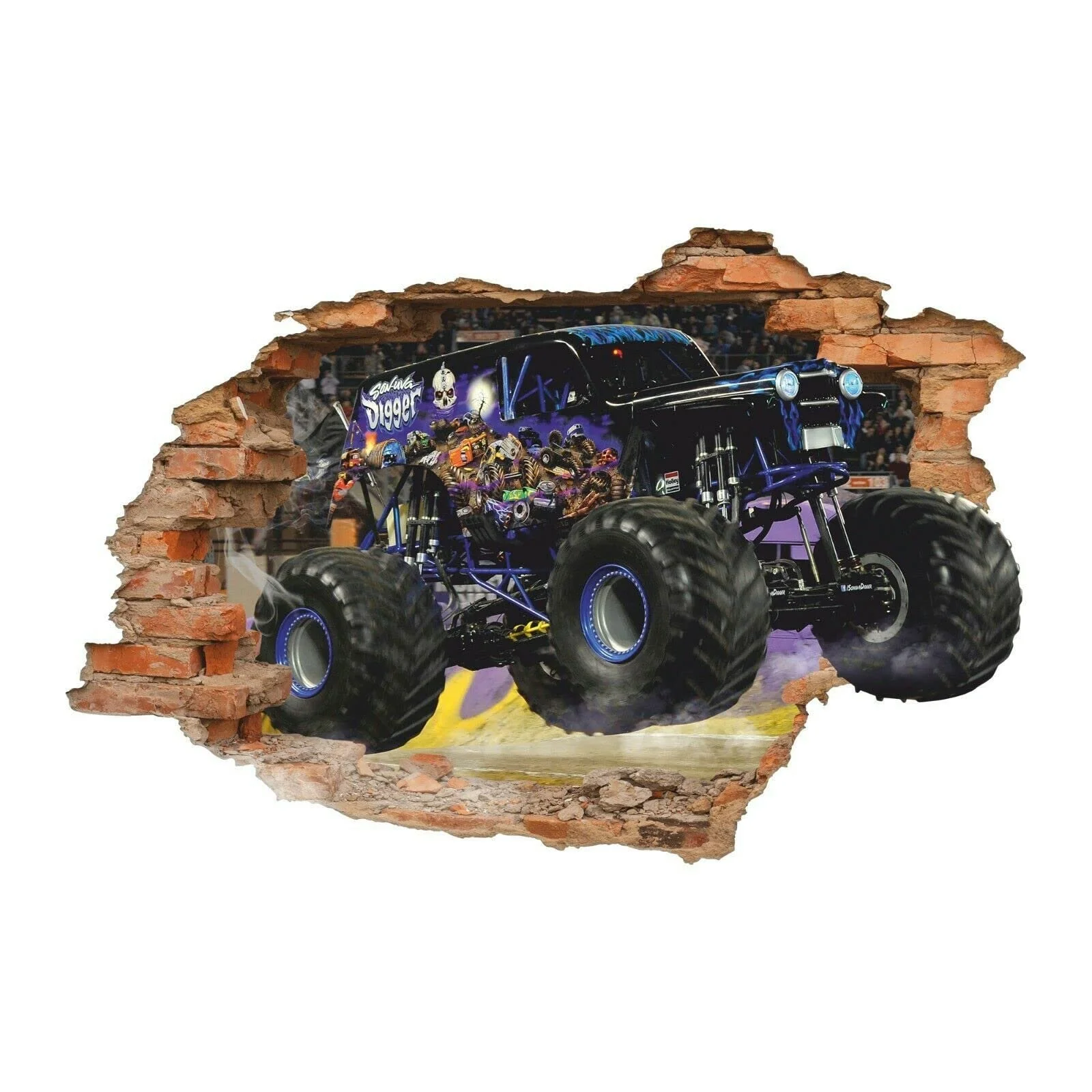 Наклейка на стену Monster Truck 3D Spots Car Decor, фото №1 Наклейка на стену Monster Truck 3D Spots Car Decor, фото №1
