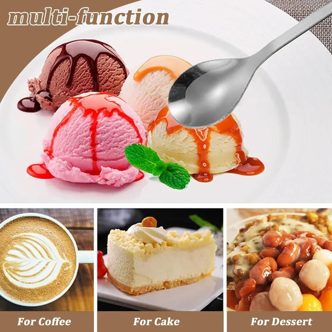 Ложка для кави та мокко, 12 штук, з нержавіючої сталі, фото №6