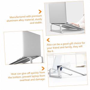 Подставка для ноутбука BESPORTBLE портативная из алюминиевого сплава, серебристая synthetic.ua - Фото 1